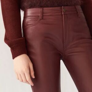 Burgundy Leather Pants